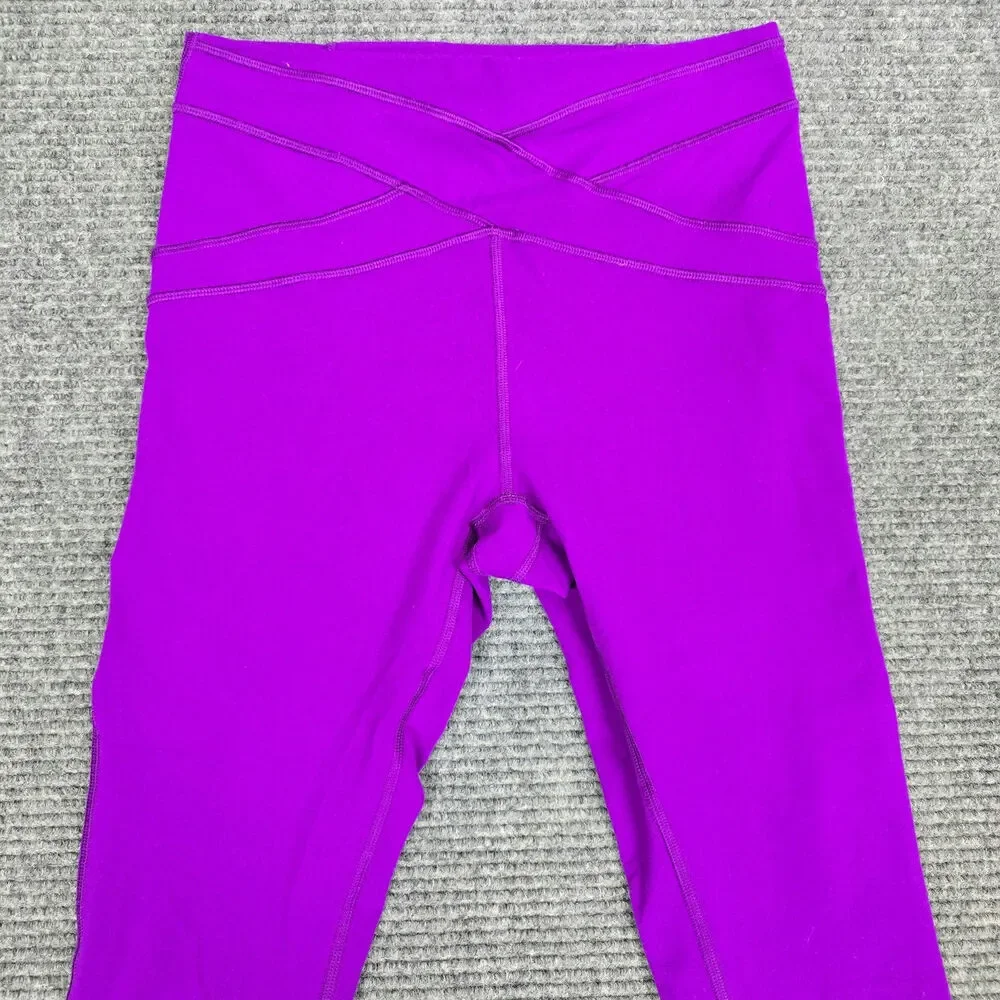 Lululemon Free Flow Tight Womens 8 Tender Violet Full-On Luon Yoga Leggings